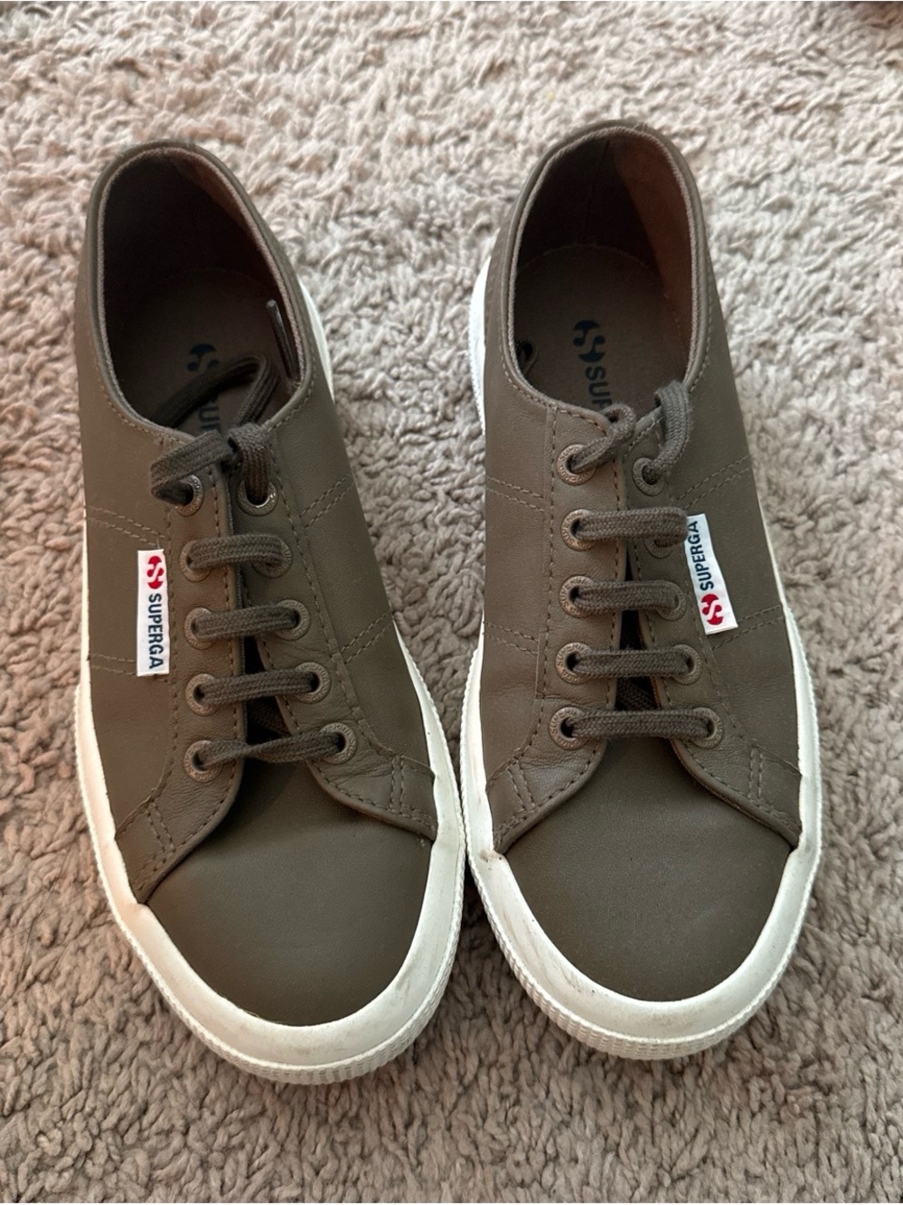 Superga  Olive Low-Top Canvas Sneaker